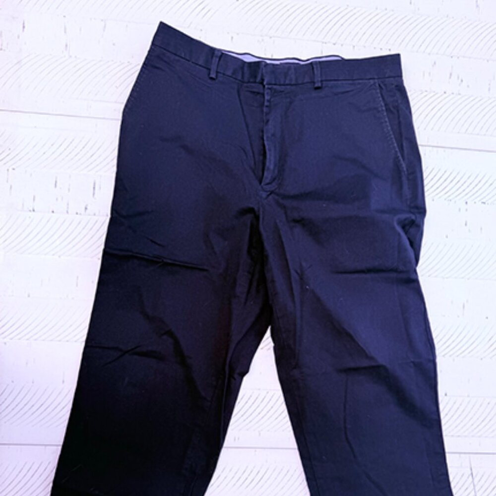 Tommy Hilfiger dark blue flat front slacks
